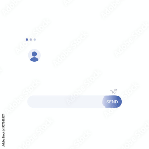 Modern Messaging App Interface Showcasing Chat Conversation and Send Button