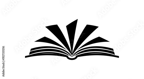 Open Book Icon Representing Reading, Knowledge, and Imagination.