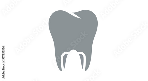 Dental Crown Icon Vector Illustration - Tooth Restoration Symbol