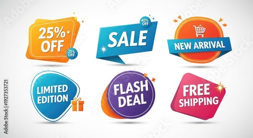 set of sale tags