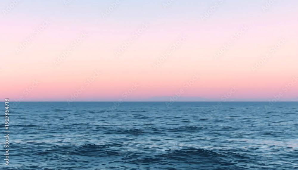 Obraz premium A serene ocean landscape at sunset, symbolizing environmental preservation and natural beauty.