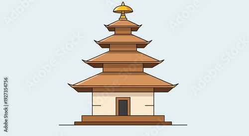 Nepalese Temple Illustration