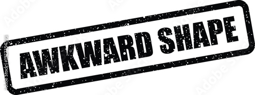 Foto Distressed rectangular stamp illustration with the words awkward shape for conve