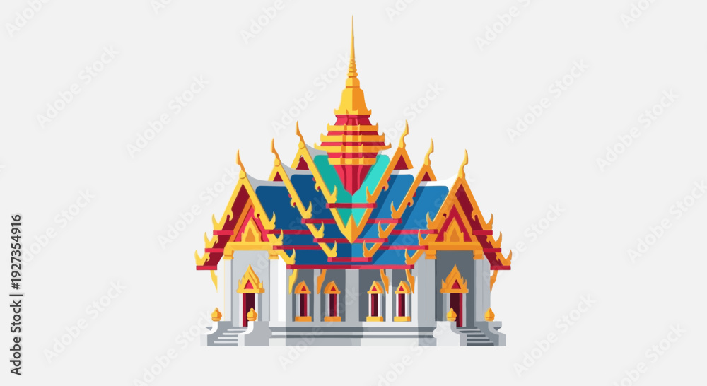 custom made wallpaper toronto digitalThai Temple Illustration