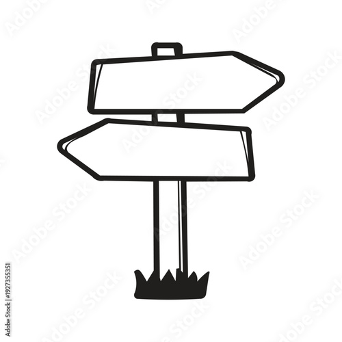 Street name icon silhouette illustration Street name icons or signs are road equipment that serve as information guides regarding the name of a particular street, alley, or area to road users. These i