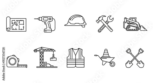 Sustainable energy icons set, featuring eco-friendly symbols and renewable sources, presented in a clean vector illustration style