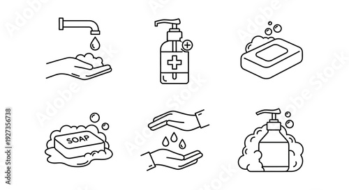 Sustainable energy icons set, featuring eco-friendly symbols and renewable sources, presented in a clean vector illustration style