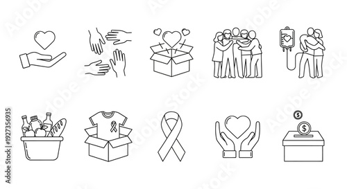 Sustainable energy icons set, featuring eco-friendly symbols and renewable sources, presented in a clean vector illustration style