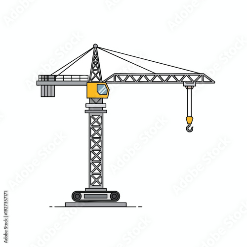 Construction Crane Icon for Engineering and Building Projects