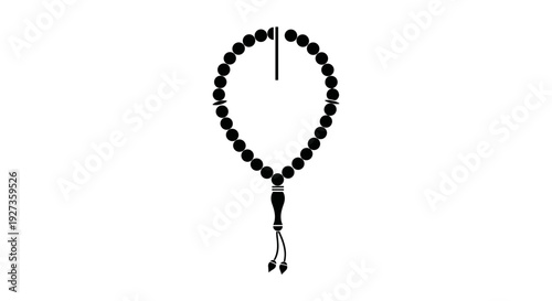 Black Prayer Beads with Tassel 1.