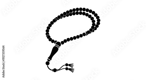 Black Prayer Beads with Tassel 3.