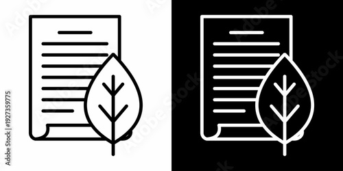 Eco Policy White Icon Set Design