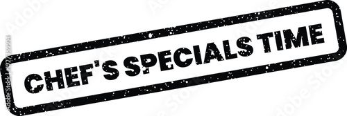 Εκτύπωση καμβά Distressed rubber stamp effect featuring chefs specials message, highlighting th