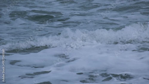 Footage of big waves in January during monsoon season