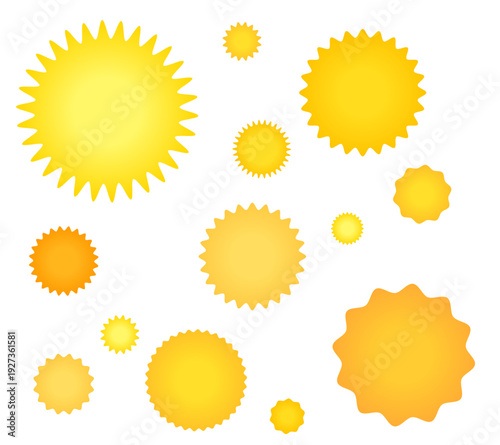 たくさんの花粉のイラスト