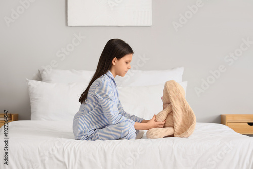 Cute girl with autistic dis...