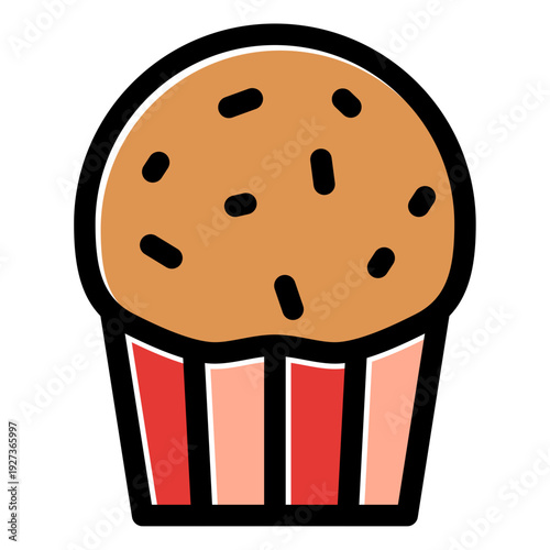 muffin with chocolate