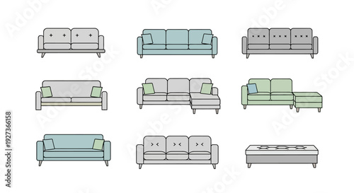 Modern Sofa Collection: Minimalist Furniture Icons for Interior Design