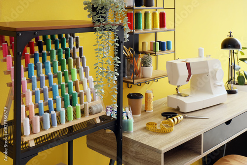 Modern tailor's workplace w...