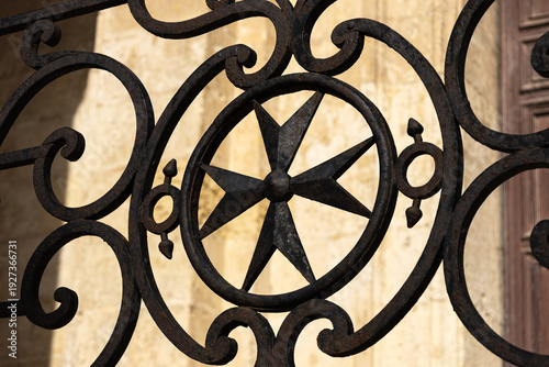 Wrought Iron Maltese Cross Detail