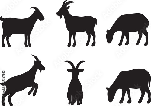 Transparent Goat Silhouette EPS
 | vector silhouettes of animals