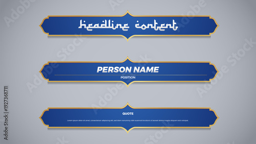 Islamic set blue overlay for show and streaming channel