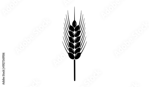 SEO Title:
Wheat Icon Silhouette Vector Durum Wheat Plant Crop Symbol Isolated on White Background EPS10