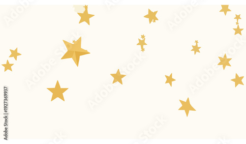 Shiny gold star confetti abstract background vector