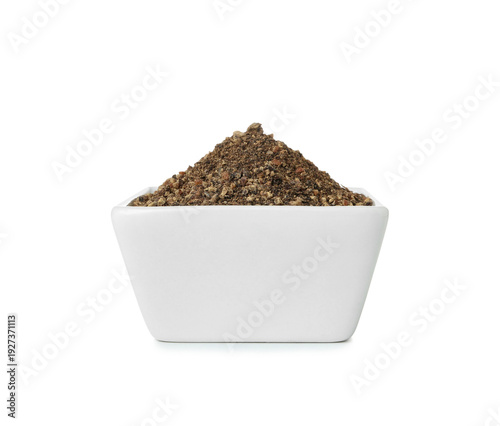 Bowl of black pepper powder...