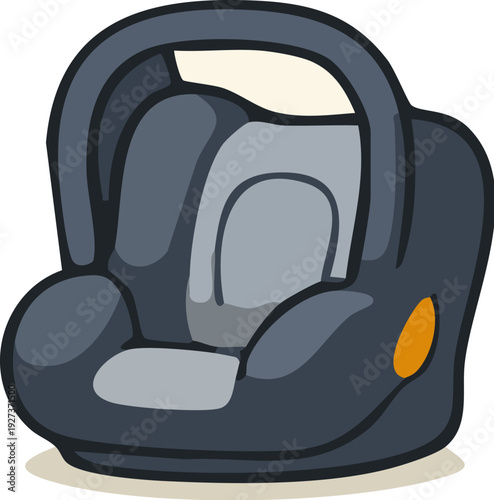 Baby Car Seat Illustration.