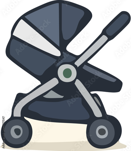 Baby Stroller Illustration.