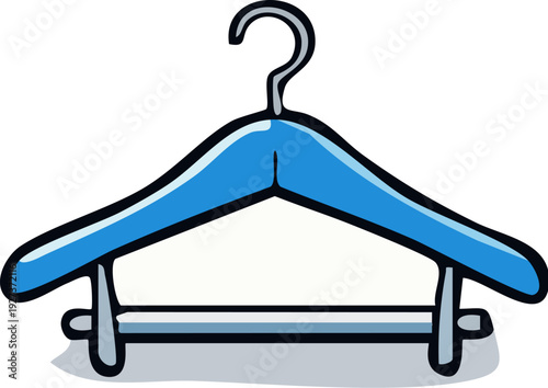 Blue Clothes Hanger Illustration.