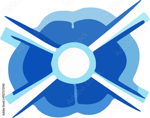 Blue Flower Logo Design.