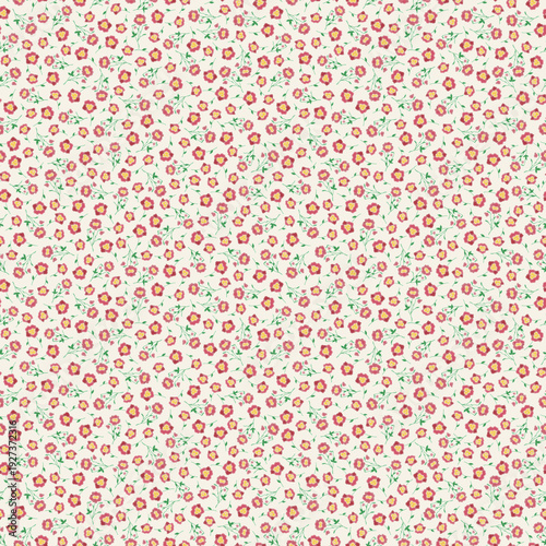 seamless floral pattern with wildfloewrs and leaves for fabric and wallpaper	
