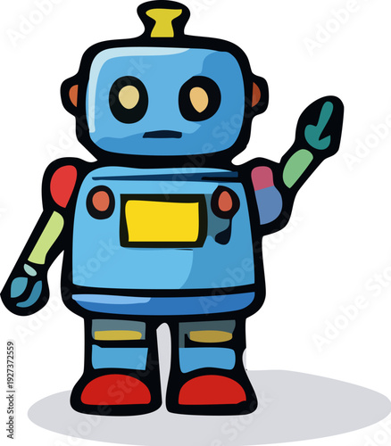 Cartoon Robot Character.