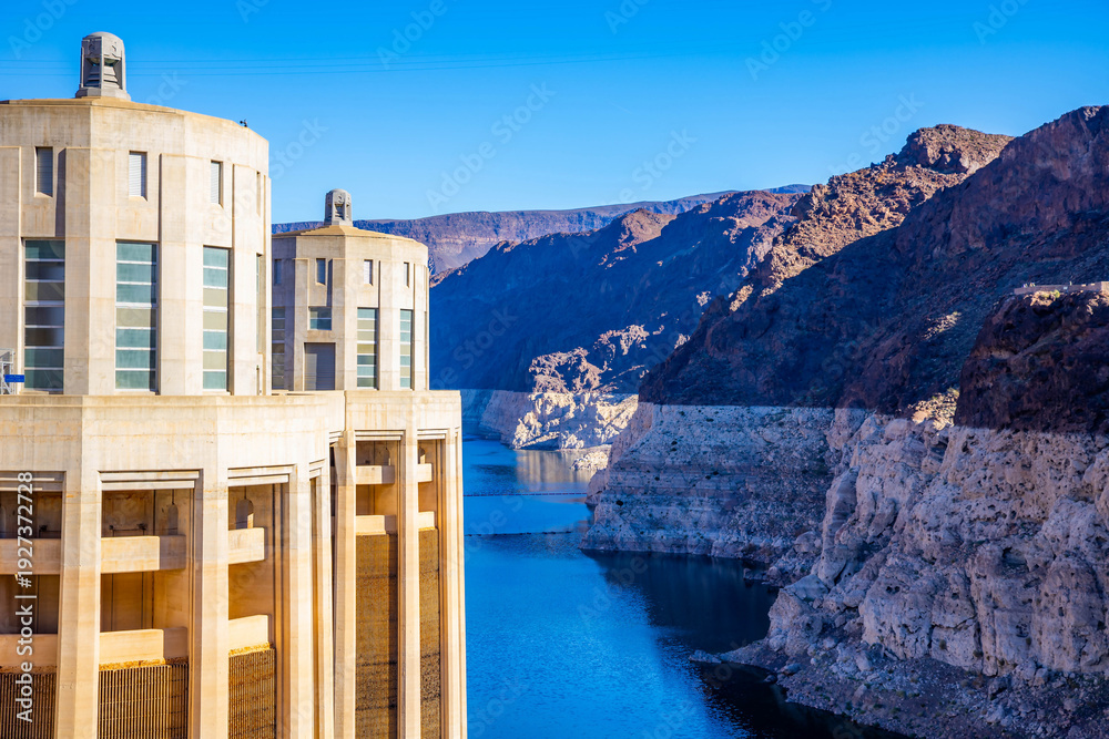 Fototapeta premium Hoover Dam Intake Towers Nevada Arizona