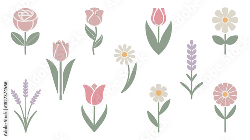 Artistic flowers illustration.
