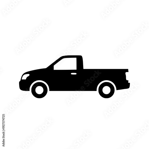 delivery pickup truck icon vector isolated on white background