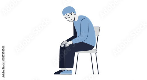 Cancer Patient Fatigue Symptom Premium Medical Vector Illustration