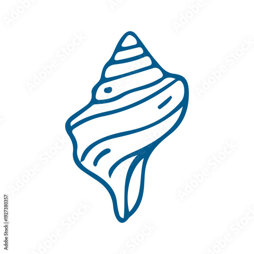 Simple Seashell Icon Outline