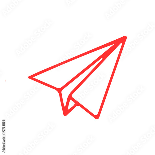 Red Paper Airplane Icon