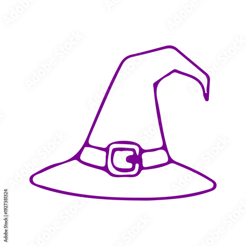 Witch Hat Outline Drawing