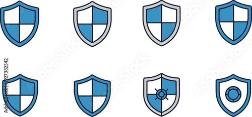 Quantum computing shield vector illustration representing memory coherence and decoherence concepts