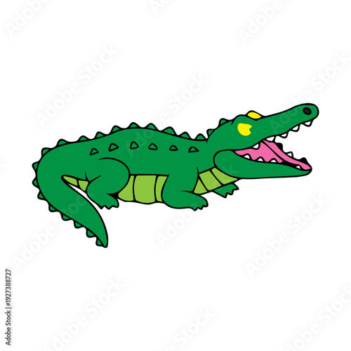 Cartoon Alligator Open Mouth