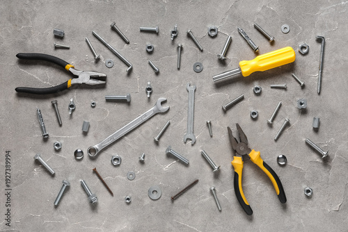 Tap bolts, screws and tools...