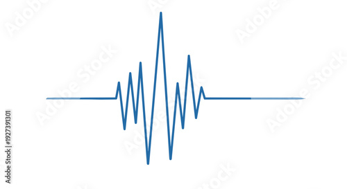 Blue Sound Waveform Signal Line Graph.