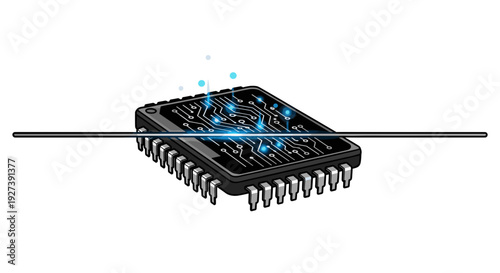 Central Processing Unit CPU Microchip Computer.