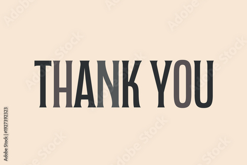 Thank You Bold Distressed Block Typography Vector Design