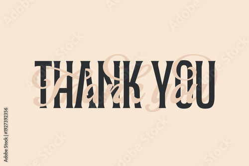 epic two fonts, Thank You Bold Distressed Block Typography Vector Design