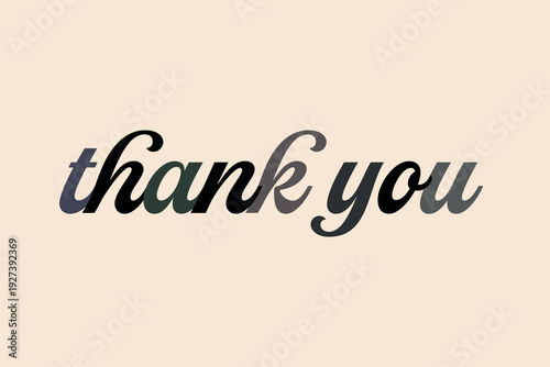 Script font Thank You Bold Distressed Block Typography Vector Design